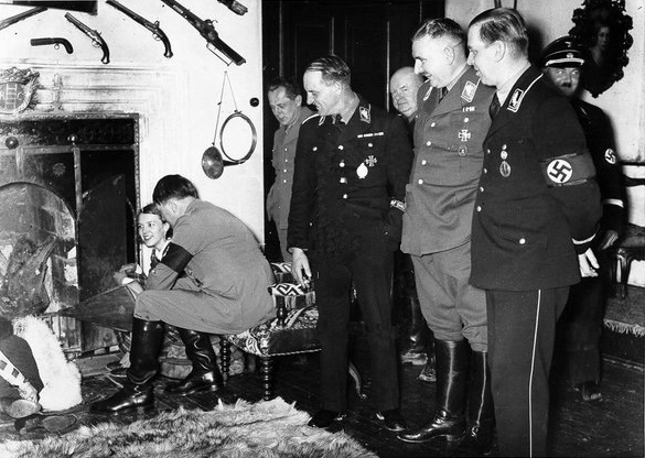 Adolf Hitler on a visit to Grevenburg on the 3rd anniversary of the State elections in Lippe